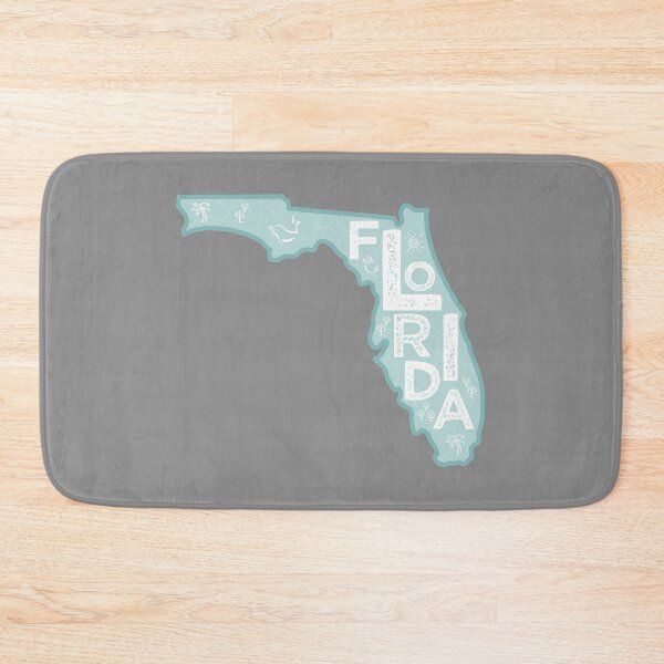 Item preview, Florida Map Typography Blue designed and sold by HelloGentry.