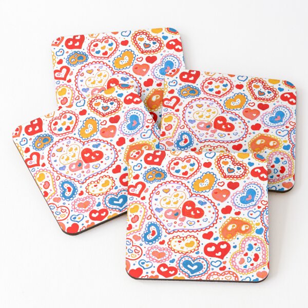 Item preview, Colorful cute hearts designed and sold by Mankaanna.