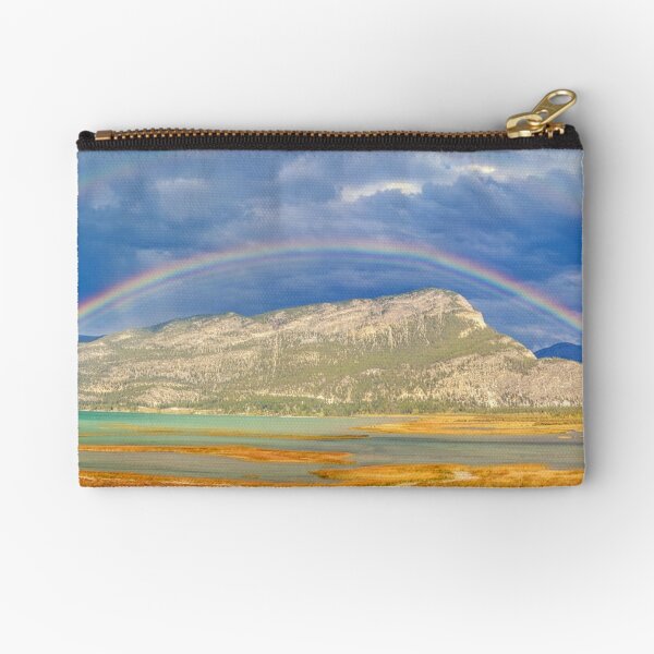 Double Rainbow Canal Flats BC Canada Zipper Pouch
