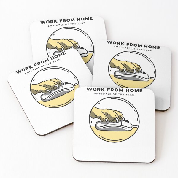 Item preview, Work From Home Employee OF The Year Cute Dog designed and sold by ChaseCoClothing.