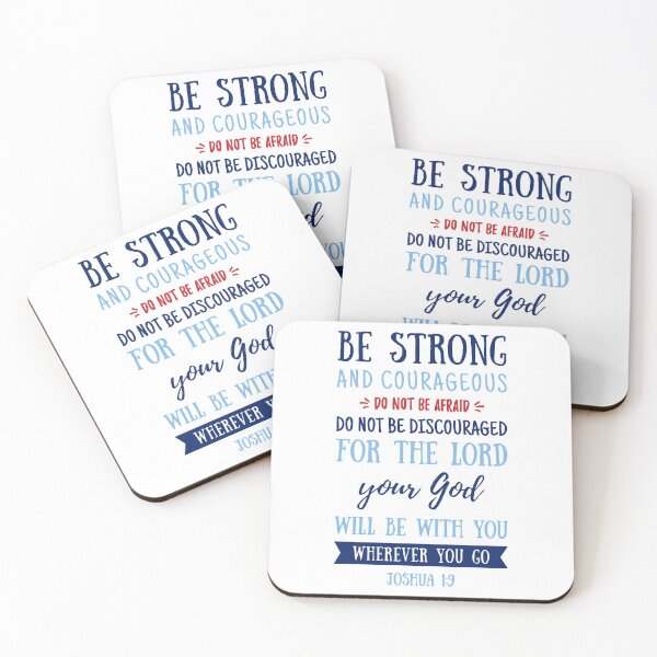 Item preview, Be Strong And Courageous, Joshua 1:9, Bible Verse, Kids Room Decor, Christian Gift designed and sold by aenaonartwork.