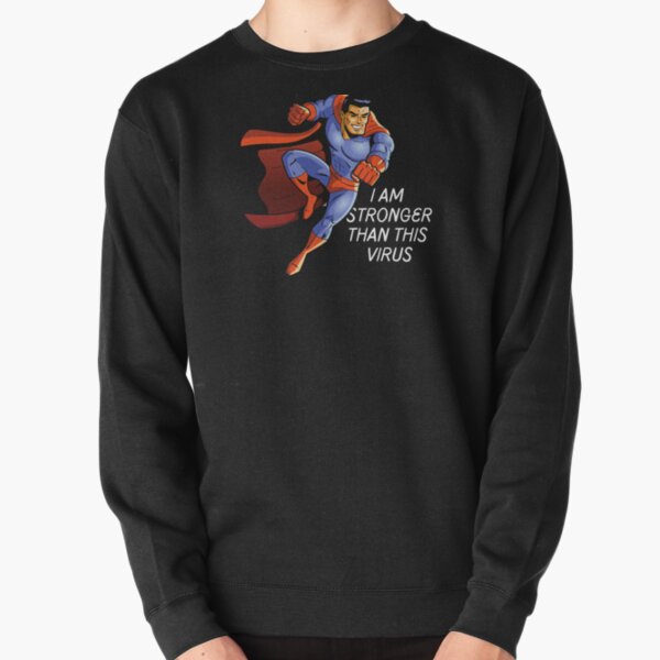 Superhero vs Virus Pullover Sweatshirt