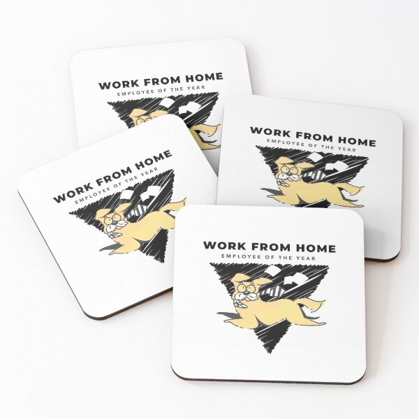 Item preview, Work From Home Employee OF The Year Cute Dog designed and sold by ChaseCoClothing.