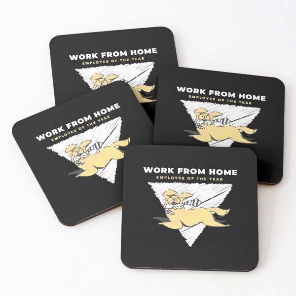 Item preview, Work From Home Employee OF The Year Cute Dog designed and sold by ChaseCoClothing.