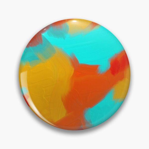 Item preview, Abstract oil painting. Blue with orange. designed and sold by Mankaanna.