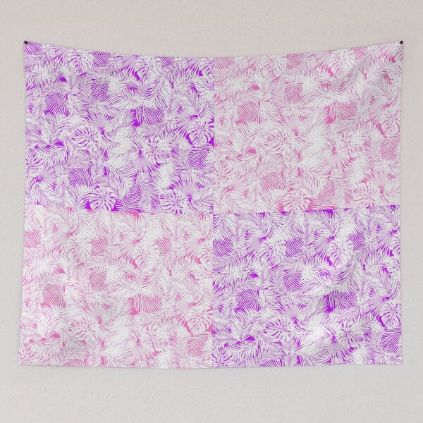 Item preview, pink purple tropical leaves pattern designed and sold by OMdesigns93.