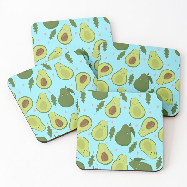 Item preview, cute pattern with avocado and arugula leaves designed and sold by burbura.