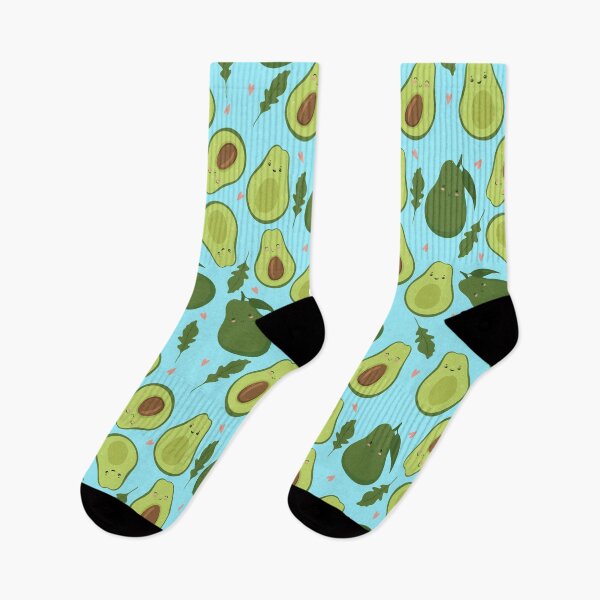 Item preview, cute pattern with avocado and arugula leaves designed and sold by burbura.