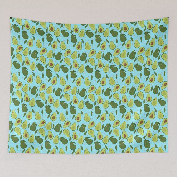 Item preview, cute pattern with avocado and arugula leaves designed and sold by burbura.