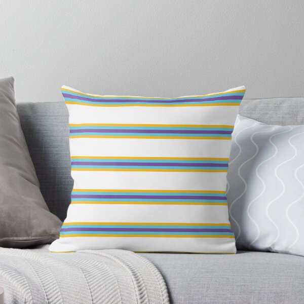 Item preview, Lined Rainbow Pattern White Blue designed and sold by zcabask.