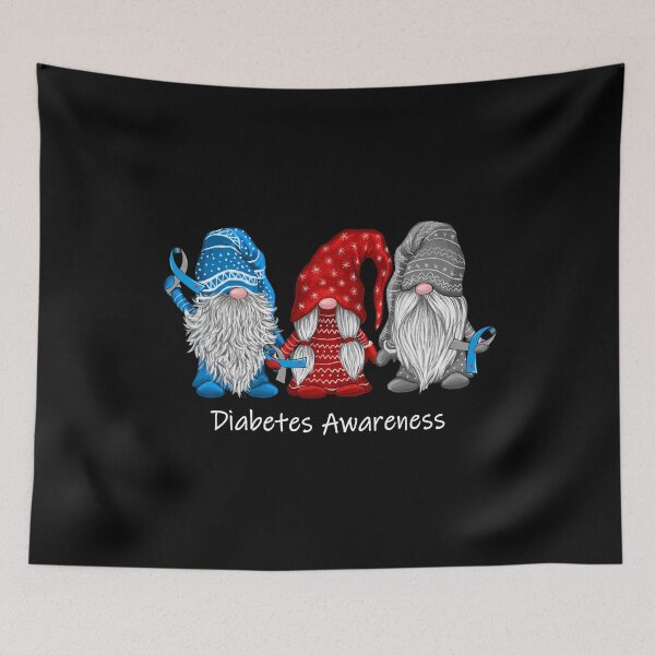 Item preview, Cool Diabetes Gnomes Shirt T1D Gnome Diabetic Ribbon Awareness designed and sold by tuanitus.