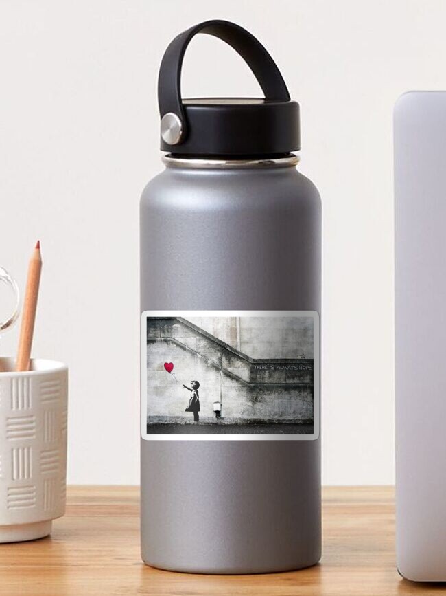 Thumbnail 1 of 3, Sticker, Balloon Girl - There Is Always Hope | Original Mural Banksy designed and sold by WE-ARE-BANKSY.