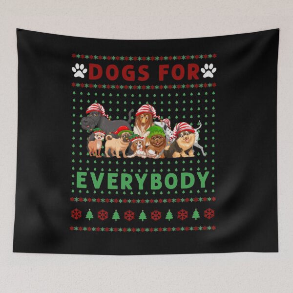 Item preview, Dogs For Everybody Ugly Christmas Sweatshirt Essential designed and sold by MaeAlfred.