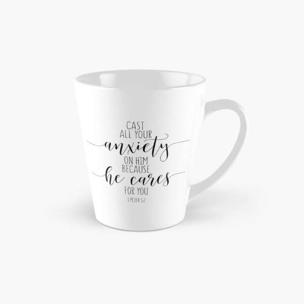 Artikelvorschau, Werfen Sie all Ihre Sorgen auf ihn, weil er sich um Sie kümmert, 1. Petrus 5:7, christliches Geschenk, Bibelvers entworfen und verkauft von aenaonartwork.