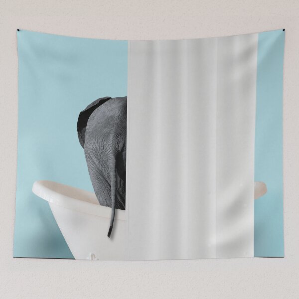 Item preview, Elephent hiding in bath tub designed and sold by ESCAPZ.