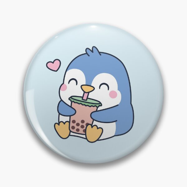 Item preview, Cute Little Penguin Loves Boba Tea designed and sold by rustydoodle.