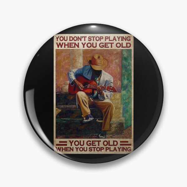 Item preview, Guitar Player Painting  - You Don't Stop Playing When You Get Old designed and sold by MorningJoco.