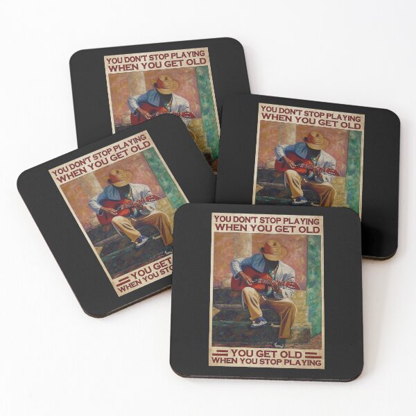 Item preview, Guitar Player Painting  - You Don't Stop Playing When You Get Old designed and sold by MorningJoco.