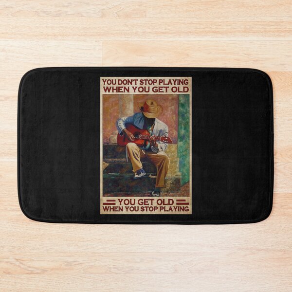 Item preview, Guitar Player Painting  - You Don't Stop Playing When You Get Old designed and sold by MorningJoco.