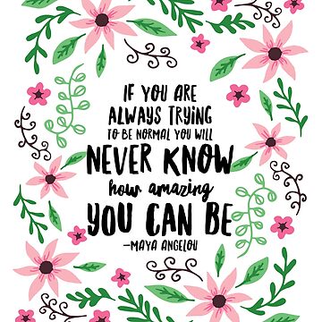Artwork thumbnail, Maya Angelou Inspirational Life Quote by Dollfacedesign