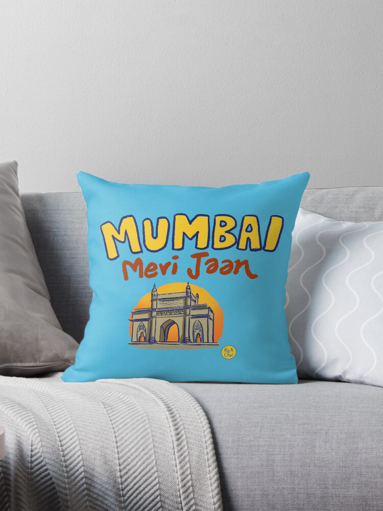 Mumbai Map 2024 Pillow - Bombay Map Pillow 18x18