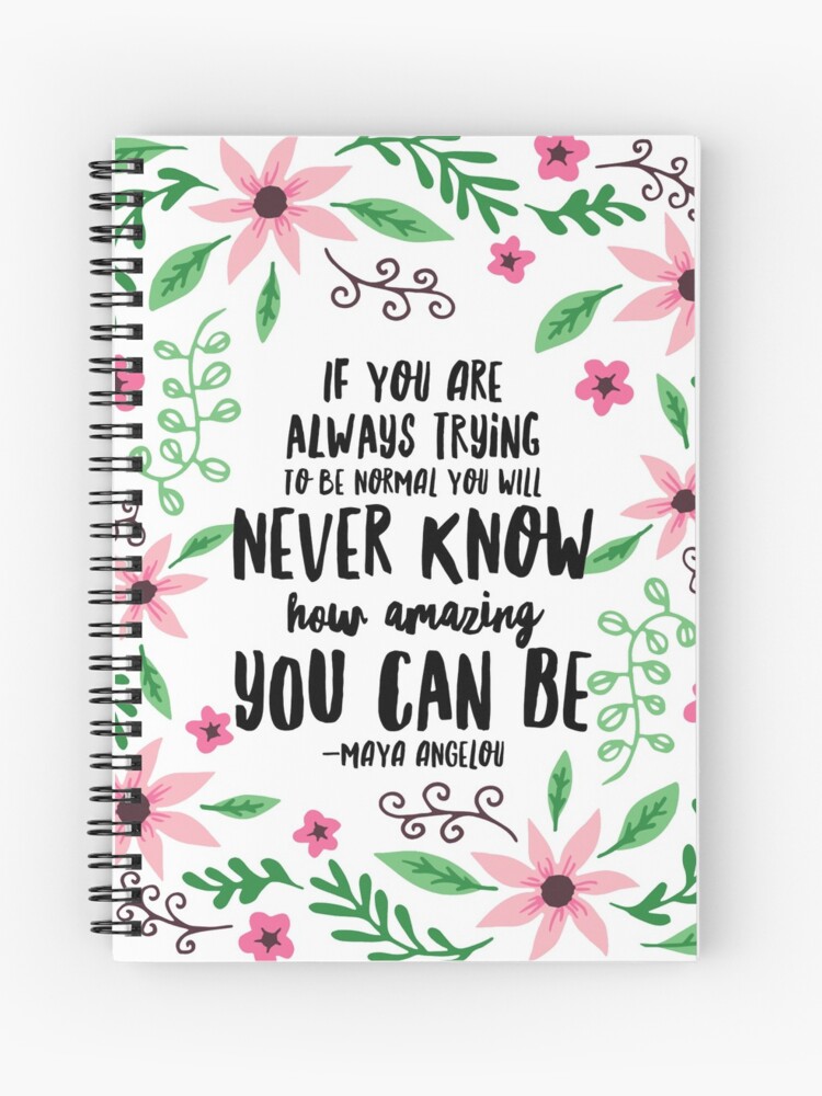 Thumbnail 1 of 3, Journal, Maya Angelou Inspirational Life Quote designed and sold by Dollfacedesign.