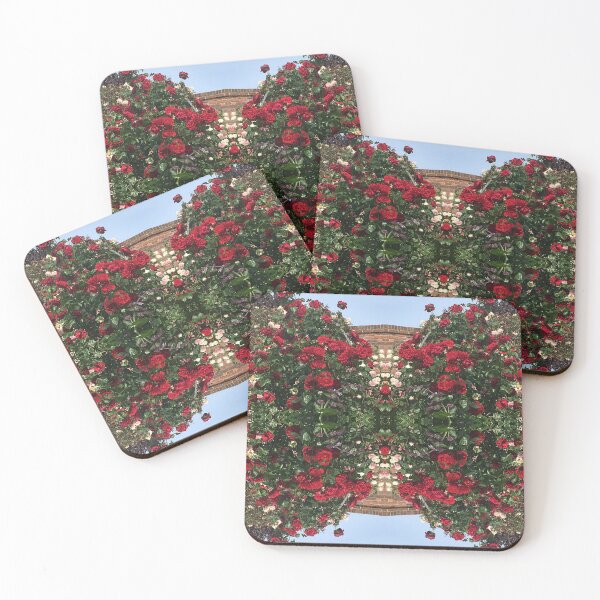 Item preview, From Dublin Bay, Erin to Tasmania - Scarlet Roses with a Pierre de Ronsard Heart designed and sold by RoseAromas.