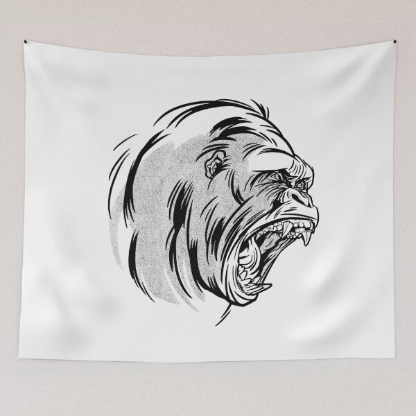 Item preview, Angry gorilla | Roaring monkey designed and sold by DerSenat.
