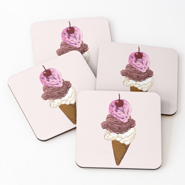Item preview, Icecream cone -  three scoops with cherry on top- let’s scream for ice cream cones with cherry on top designed and sold by Artonmytee.