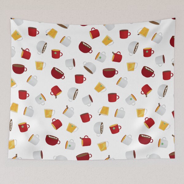 Item preview, Hot drinks - Coffee, hot chocolate and tea pattern designed and sold by sigdesign.