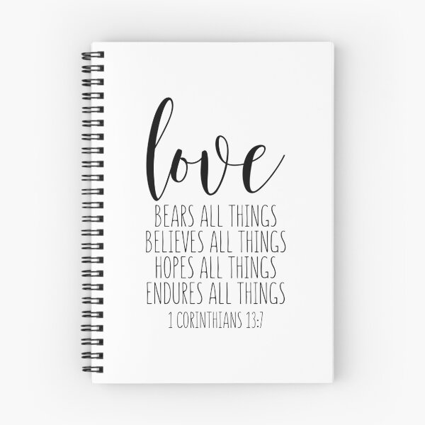Item preview, Love Bears All Things, 1 Corinthians 13:7, Bible Verse, Christian Gift, Christian Decor designed and sold by aenaonartwork.