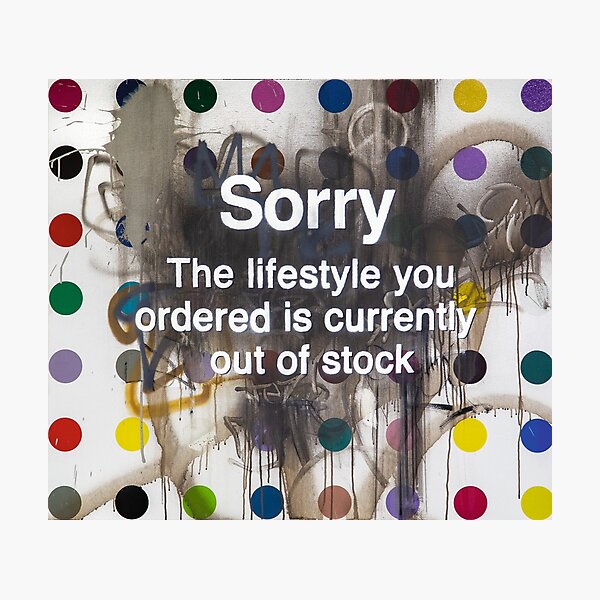 BANKSY DEFACED HIRST Photographic Print