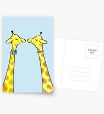 Happy Giraffe Couple Postcards