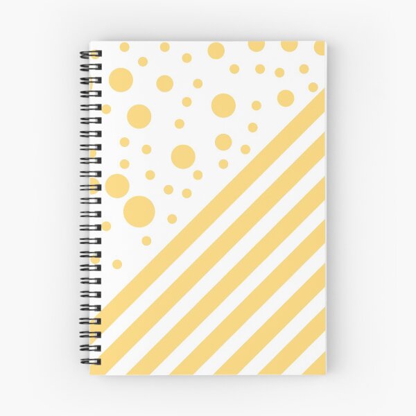 Item preview, Yellow Stripes and Dots on a White background designed and sold by squishyrainbow.