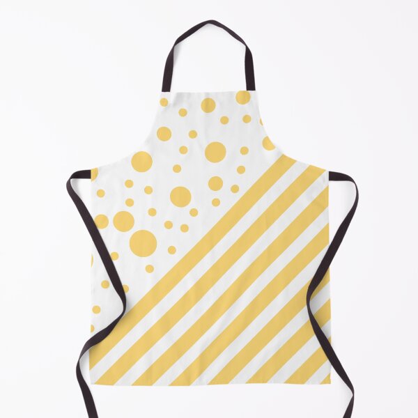 Item preview, Yellow Stripes and Dots on a White background designed and sold by squishyrainbow.