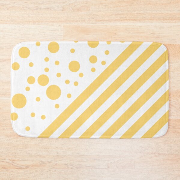 Item preview, Yellow Stripes and Dots on a White background designed and sold by squishyrainbow.