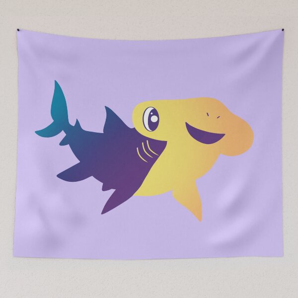 Item preview, Colorful Hammerhead Shark designed and sold by laurenmoee.