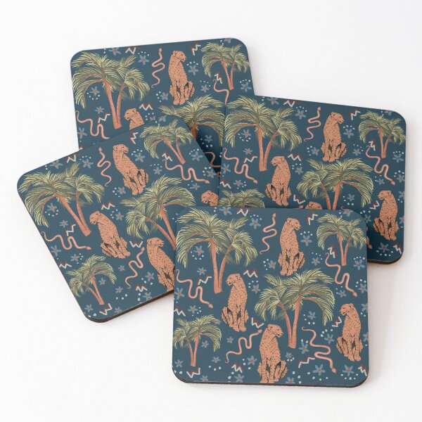 Item preview, Cheetah Under Palm Trees print by Linda Sholberg designed and sold by Linda Sholberg.