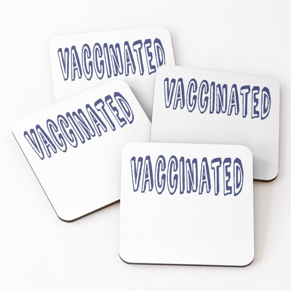 Item preview, Vaccinated-fully vaccinated-proudly vaccinated-I am Vaccinated 7 blue_white designed and sold by DrStickerManiac.