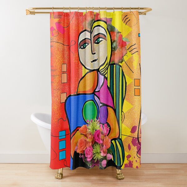 Retro Design Mid-Century Modern Shower Curtain – Folk N Funky