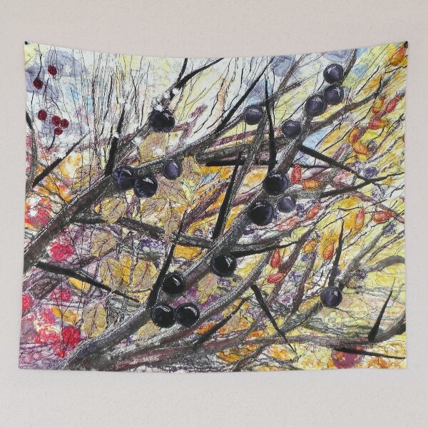 Item preview, Hedgerow. Berries. countryside hedge. Rose hip designed and sold by NisaKiley.