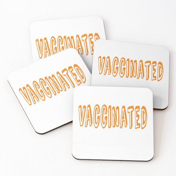 Item preview,  Vaccinated-fully vaccinated-proudly vaccinated-I am Vaccinated 10 orange_white designed and sold by DrStickerManiac.