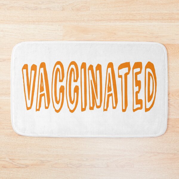 Item preview, Vacunado-completamente vacunado-orgullosamente vacunado-Estoy vacunado 10 naranja_blanco designed and sold by DrStickerManiac.