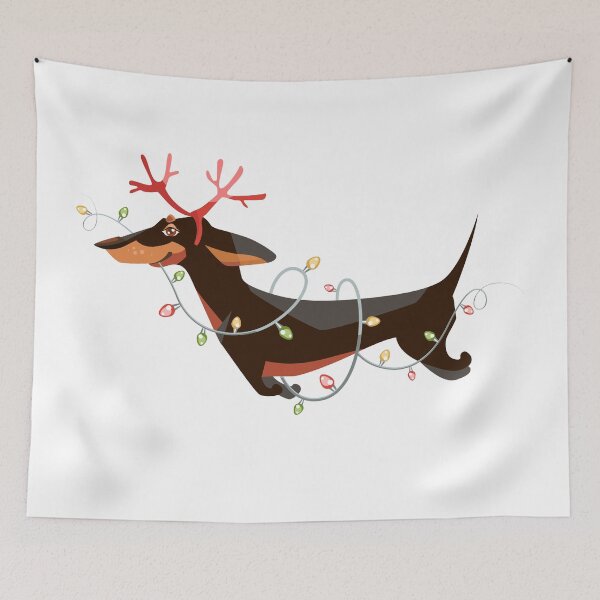Item preview, christmas dachshund designed and sold by muthru bazaar.