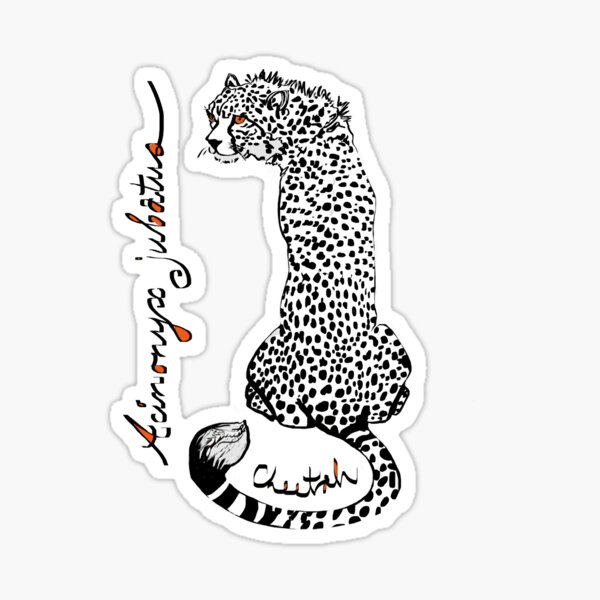 Chirpy Cheetah, Acinonyx jubatus Sticker