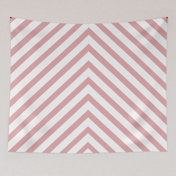 Item preview, White Chevron Stripes on a Peachy Pink Background designed and sold by squishyrainbow.