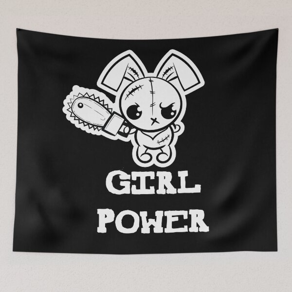 Item preview, Girl Power Cute Dibujos animados Grumpy Voodoo Bunny designed and sold by ProjectX23.