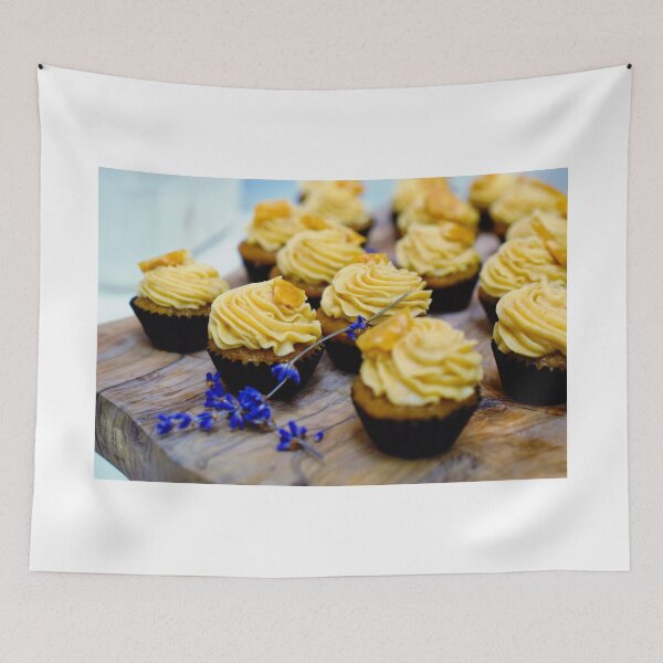 Item preview, Banana cupcakes with vanilla cream and lavender designed and sold by PhotoCDesign.