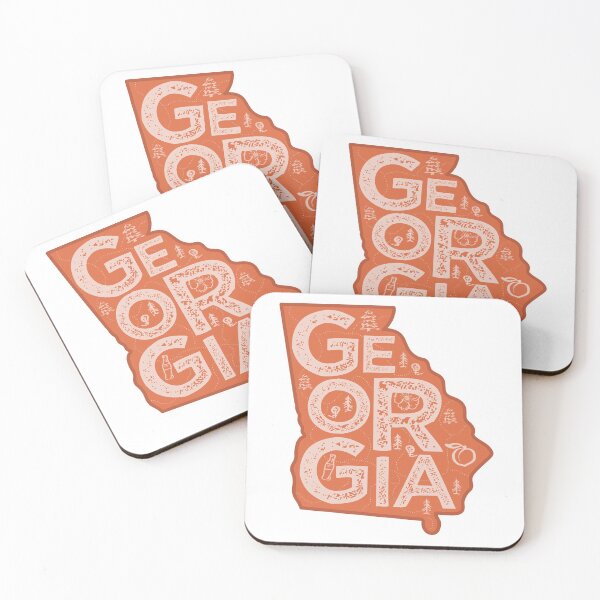 Item preview, Georgia Map Typography Red designed and sold by HelloGentry.