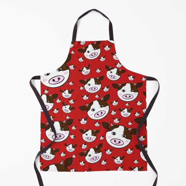 Item preview,  Multitud de vacas kawai bajo fondo rojo. designed and sold by Kristaine.